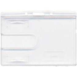 ID Card Holder Single Sided Rigid Clear, Pack of 25