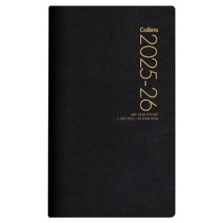 Collins Pocket Mid Year Diary Week To View 1 July 2025 to 30 June 2026 Black