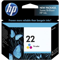 HP 22 Tri Colour Ink Cartridge C9352AA