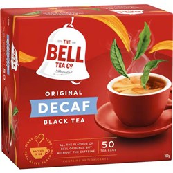 Bell Original Decaf Tagless Tea Bags, Box 50