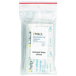 Help-It BZK Antiseptic Wipes, Pack of 10