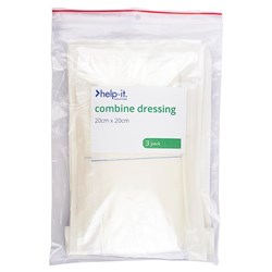 Help-It Combine Dressing 200x200mm, Pack of 3