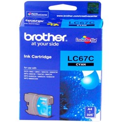 Brother LC67C Cyan Ink Cartridge