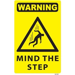 Warning Mind The Step Safety Sign 300x450mm