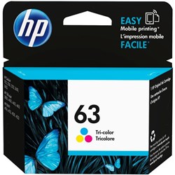 HP 63 Tri-colour Ink Cartridge F6U61AA