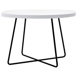Criss Cross Coffee Table 600mm Snowdrift/Black