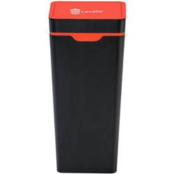Method 60L Red Landfill Waste Bin With Closed Touch Lid