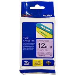Brother Labelling Tape Cassette TZe-MQF31 12mm x 4m Black on Pastel Purple