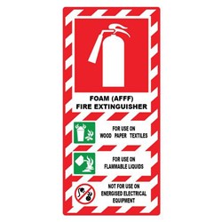 Foam AFFF Fire Extinguisher Safety Sign 240x340mm