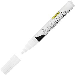 Texta Liquid Chalk Wet Wipe Window Marker 4.5mm Bullet Tip White