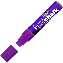 Texta Liquid Chalk Wet Wipe Window Marker 15mm Chisel Tip Purple