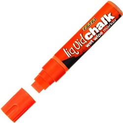 Texta Liquid Chalk Wet Wipe Window Marker 15mm Chisel Tip Orange