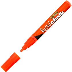 Texta Liquid Chalk Wet Wipe Window Marker 4.5mm Bullet Tip Orange