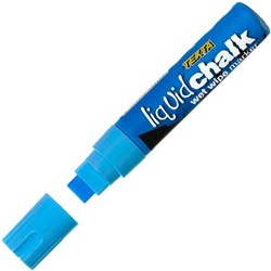 Texta Liquid Chalk Wet Wipe Window Marker 15mm Chisel Tip Blue