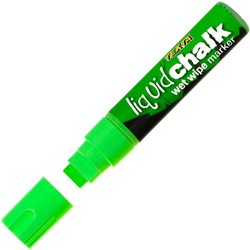 Texta Liquid Chalk Wet Wipe Window Marker 15mm Chisel Tip Green