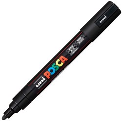 uni POSCA Black Paint Marker Pen Bullet Medium PC5-MBK