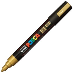 uni POSCA Gold Paint Marker Pen Bullet Medium PC5-MGD