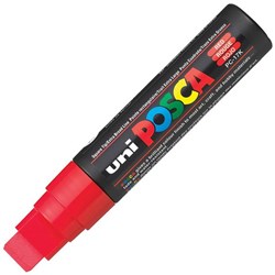 uni POSCA Red Paint Marker Pen Chisel Broad PC17-KR