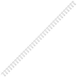 8mm Wire Binding Coils 34 Ring Silver, Pack of 100