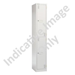Precision Classic 2 Tier Locker 375mm Latch Lock Silver Grey