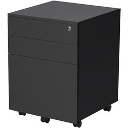 Firstline Mobile Pedestal Standard 3 Drawer Black
