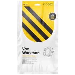 Filta Glide Vacuum Cleaner Bag Vax Workman, Pack of 5