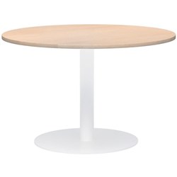 Accent Classic Round Meeting Table 1200mm Refined Oak/White