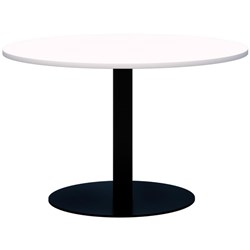 Accent Classic Round Meeting Table 1200mm Snowdrift/Black