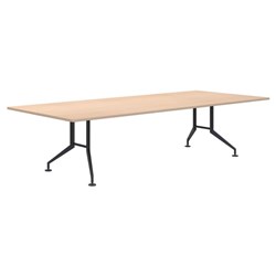Fiord Boardroom Table 3000mm Rectangular Refined Oak/Black