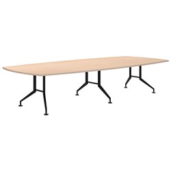 Fiord Boardroom Table 3600mm Rectangular Refined Oak/Black