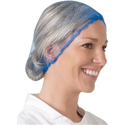 HairTite Standard Hairnets Blue, Pack of 100