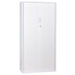 Proceed 6 Tier Tambour Filing Cabinet With PVC Doors White 900mm