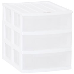 Taurus Storage Drawer A4 3 Drawer White