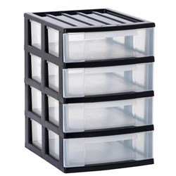 Taurus Storage Drawer A4 4 Drawer Charcoal