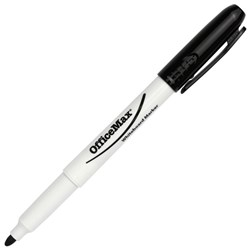 OfficeMax Black Pen Style Whiteboard Marker Bullet Tip