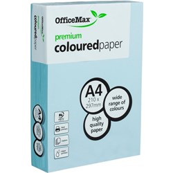 OfficeMax A4 80gsm Blissful Blue Premium Coloured Copy Paper, Pack of 500