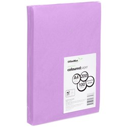 OfficeMax A4 200gsm Powerful Purple Premium Colour Card Paper, Pack of 100