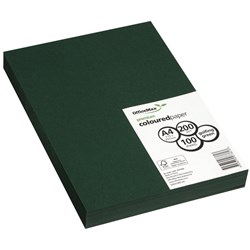 OfficeMax A4 200gsm Golfing Green Premium Coloured Card Paper, Pack of 100