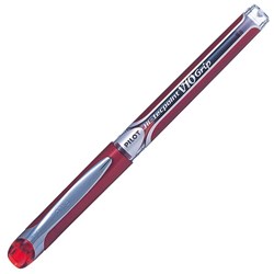 Pilot V10 Hi Tech Grip Red Rollerball Pen 1.0mm Medium Tip