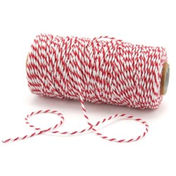 Bakers Twine 100m Red & White