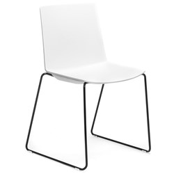 Jubel Visitor Chair Sled Base White/Black