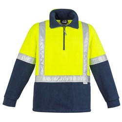 Syzmik Hi Vis Half Zip Polar Fleece Jacket Large Yellow/Navy