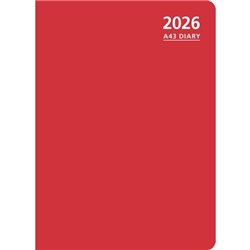 OfficeMax A43 1 Hour Appointments Diary A4 Week To View 2026 Red
