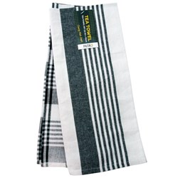 Filta Blended Cotton Tea Towel Royal Black, Pack of 2