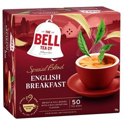 Bell English Breakfast Tagless Tea Bags, Box of 50