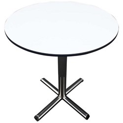 Multipurpose Outdoor Table Round 750mm Arctic White/Stainless Steel