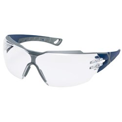 Uvex Pheos CX2 Safety Glasses Clear Lens Blue/Grey
