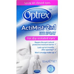 Optrex Actimist 2 In 1 Eye Spray Dry & Irritated Eyes 10ml