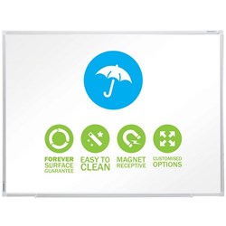 Boyd Visuals Porcelain Whiteboard Water Resistant 600 x 900mm