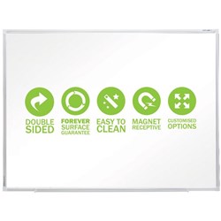Boyd Visuals Porcelain Whiteboard Double Sided 900 x 1200mm